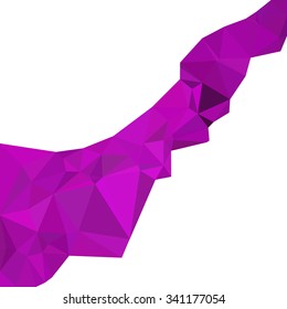 Purple Polygonal Mosaic Background, Creative Design Templates