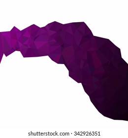 Purple Polygonal Mosaic Background, Creative Design Templates
