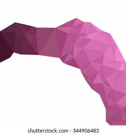 Purple Polygonal Mosaic Background, Creative Design Templates