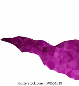 Purple Polygonal Mosaic Background, Creative Design Templates