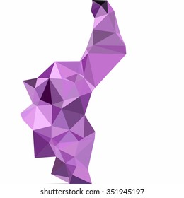 Purple Polygonal Mosaic Background, Creative Design Templates