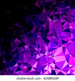 Purple Polygonal Mosaic Background, Creative Design Templates