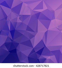 Purple Polygonal Mosaic Background, Creative Design Templates