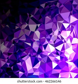 Purple Polygonal Mosaic Background, Creative Design Templates