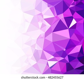 Purple Polygonal Mosaic Background, Creative Design Templates