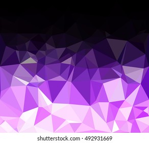 Purple Polygonal Mosaic Background, Creative Design Templates