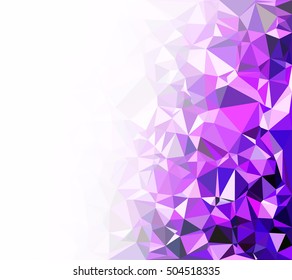 Purple Polygonal Mosaic Background, Creative Design Templates