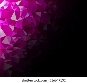 Purple Polygonal Mosaic Background, Creative Design Templates