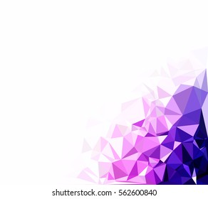 Purple Polygonal Mosaic Background, Creative Design Templates