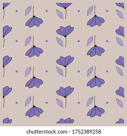 Vector de cachorros morados de fondo de patrón sin fisuras.