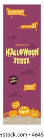purple portrait halloween poster
