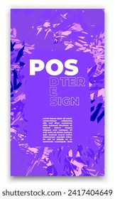 Purple poster with white text on purple background. Suitable for advertising, promotions, or event announcements. Eye catching and visually appealing.