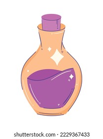 purple potion esoteric science isolated icon