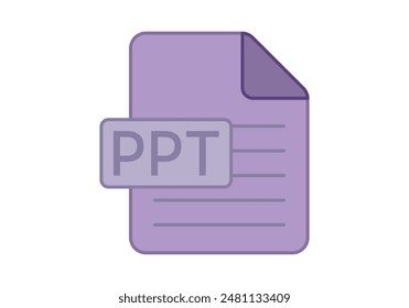 Lila PPT-Präsentationsdatei-Symbol