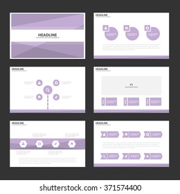 Purple presentation templates Infographic elements flat design set for brochure flyer leaflet marketing advertising