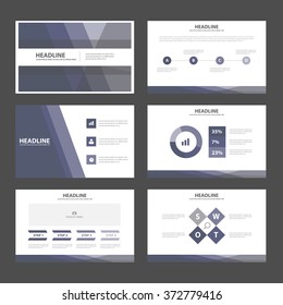 Purple presentation templates Infographic elements flat design set for brochure flyer leaflet marketing advertising