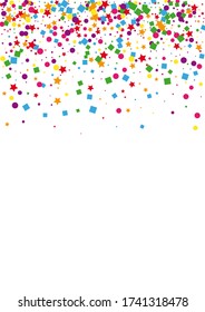 Purple Prize Dot Background. Pattern Square Illustration. Yellow Circle Decoration. Colorful Confetti Background.