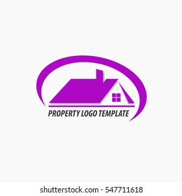 Purple property logo template