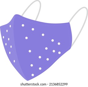 violette Schutzmaske, Illustration, Vektorgrafik auf weißem Hintergrund.