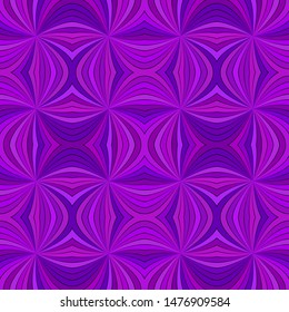 Purple psychedelic abstract seamless striped swirl pattern background design - vector graphic with curved rays