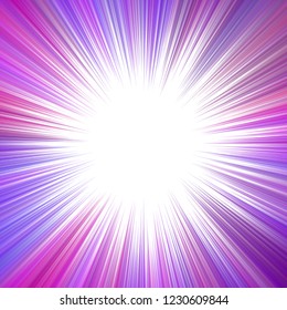Purple psychedelic abstract sun burst background design - vector explosive illustration with blank space in the middle