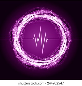 purple pulse Light Abstract Technology background for computer graphic website and internet.