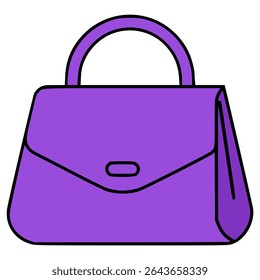 roxo roxo moda estilo de vida acessórios de cor plana vetor ilustração modelo design