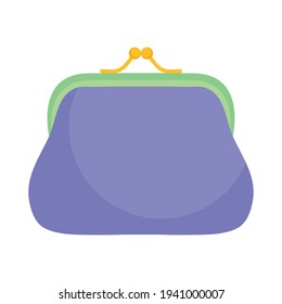 purple purse on white background