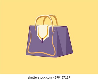 purple purse vector illustration