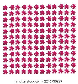 purple Puzzle pieces pattern vector design illustration 