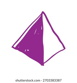elemento de forma 3d piramidal roxo