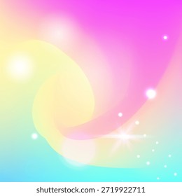 Purple Rainbow Pattern. Lilac Mystical Hologram. Unicorn Invitation. Holographic Colorful Invite. Pink Cosmic Background. Kawaii Gradient. Princess Glitter. Stars Kawaii Gradient.