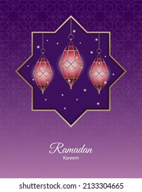 Purple Ramadan Kareem background template