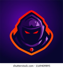 Purple reaper esport logo template
