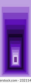 The purple rectangles are stacked and expand vertically into a perspective.