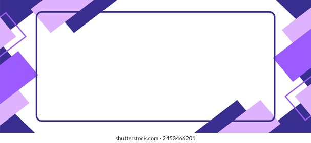 Purple rectangular geometric background and white base with fillable squares