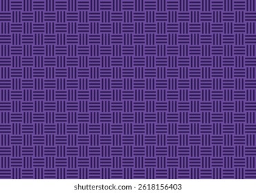 Ilustração de vetor de fundo tecido retangular roxo. Elemento de efeito decorativo padrão de tecido de ornamento sem costura. Projeto de vetor de fundo de padrão tecido de bambu.