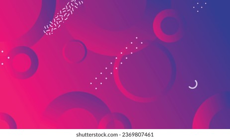 Fondo gráfico de gradiente de círculo abstracto púrpura y rojo para el diseño de plantillas de banner de volante de folletos