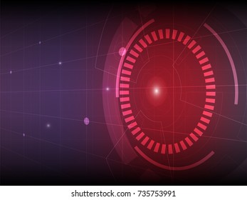 Purple and red circle, technology background template. Futuristic, global innovative concept.