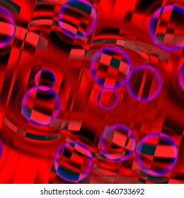 purple red circles on a black background with a kaleidoscope effect