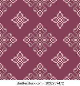 Purple red floral seamless pattern. Background with flower design elements for wallpapers, textile and fabrics