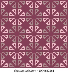 Purple red floral seamless pattern. Background with flower design elements for wallpapers, textile and fabrics