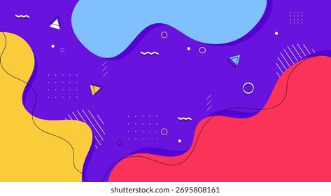 purple and red fluid background with abstract flowing shapes and colorful gradient