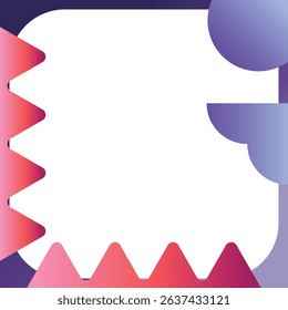 Purple red gradient illustration background border frames