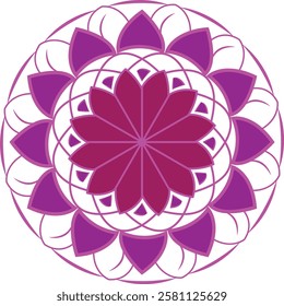 purple and red mandala floral art 