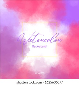 Purple red Splash on white paper background. Abstract watercolor. Vector illustration. Texture stain on white backdrop. EPS 10.