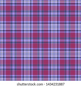 Purple and Red Tartan Plaid Scottish Seamless Pattern. Texture from tartan, plaid, tablecloths, shirts, clothes, dresses, bedding, blankets and other textile.