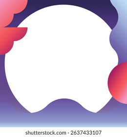 Purple red template gradient illustration background border frames round