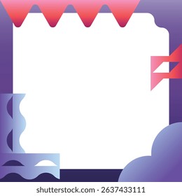 Purple red template gradient illustration background border