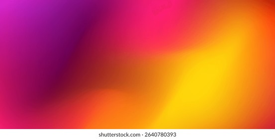 Purple - red and yellow flowing gradient. Minimal blurry. Creating a dreamy and ethereal effect . Vector EPS10. Abstract Digital graphic.